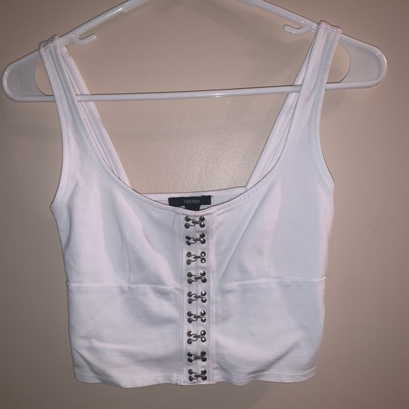 Forever 21 Tops - Forever 21 white crop top